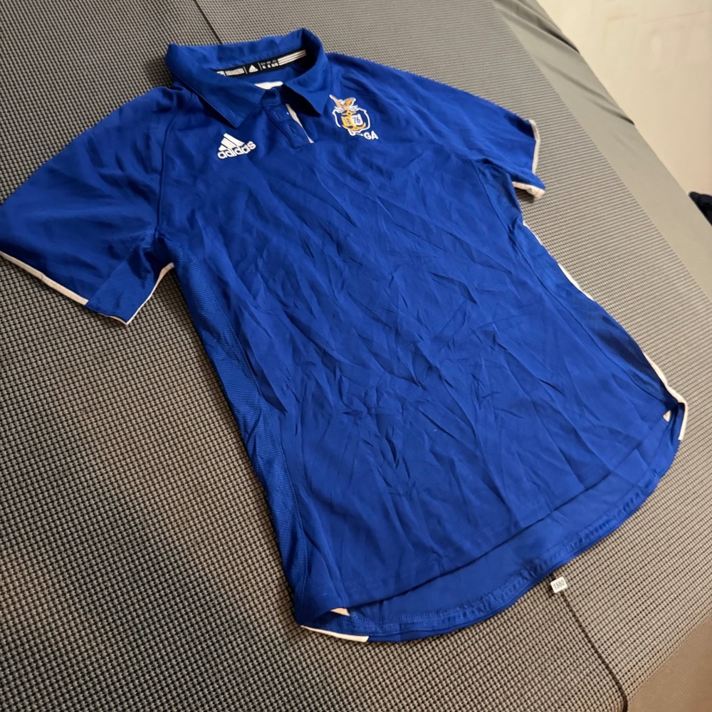 Adidas USCGA Coast Guard Academy ClimaCool Polo Shirt Womens XL Blue White - Picture 2 of 7